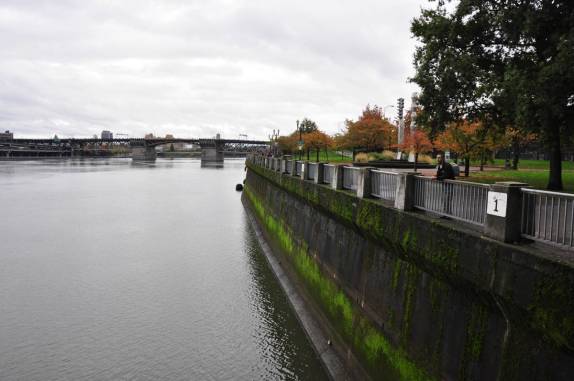 Observando o Columbia River, em Portland, no Oregon, oeste dos Estados Unidos
